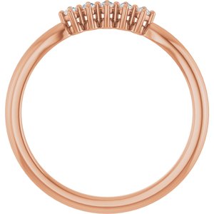 14K Rose 3/8 CTW Natural Diamond Anniversary Band