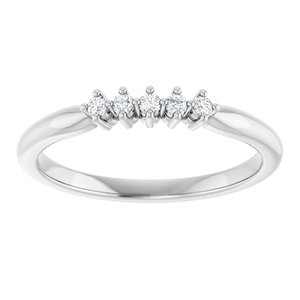 Platinum 3/8 CTW Natural Diamond Anniversary Band