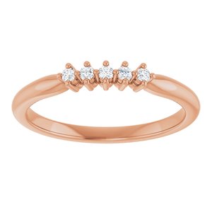 14K Rose 3/8 CTW Natural Diamond Anniversary Band