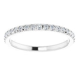 14K White 1/4 CTW Diamond Matching Band