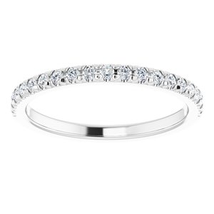 14K White 1/4 CTW Diamond Matching Band