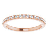 14K Rose 1/4 CTW Diamond Matching Band