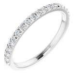 14K White 1/4 CTW Diamond Matching Band