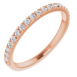14K Rose 1/4 CTW Diamond Matching Band