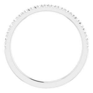 14K White 1/4 CTW Diamond Matching Band