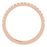 14K Rose 1/4 CTW Diamond Matching Band