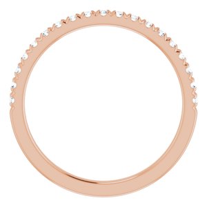 14K Rose 1/4 CTW Diamond Matching Band