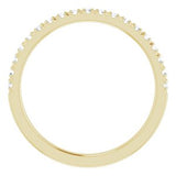 14K Yellow 1/4 CTW Diamond Matching Band