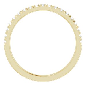 14K Yellow 1/4 CTW Diamond Matching Band