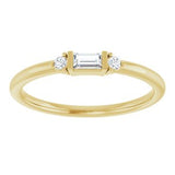 14K Yellow 1/8 CTW Natural Diamond Stackable Ring