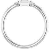 14K White 1/8 CTW Natural Diamond Stackable Ring