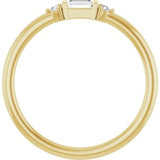 14K Yellow 1/8 CTW Natural Diamond Stackable Ring