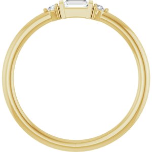 14K Yellow 1/8 CTW Natural Diamond Stackable Ring