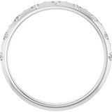 Platinum 1/6 CTW Natural Diamond Anniversary Band