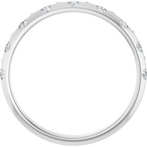 Platinum 1/6 CTW Natural Diamond Anniversary Band