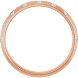 14K Rose 1/6 CTW Natural Diamond Anniversary Band