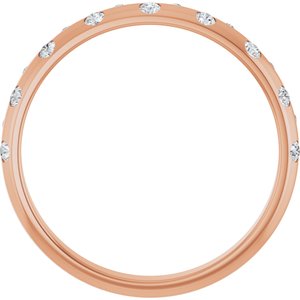 14K Rose 1/6 CTW Natural Diamond Anniversary Band