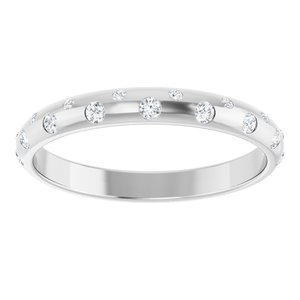 14K White 1/6 CTW Natural Diamond Anniversary Band