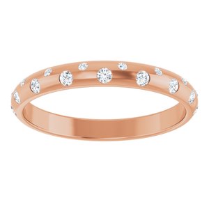 14K Rose 1/6 CTW Natural Diamond Anniversary Band