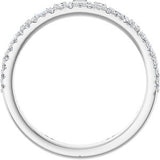 Platinum 3/8 CTW Natural Diamond Double Row Anniversary Band