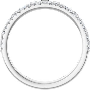 Platinum 3/8 CTW Natural Diamond Double Row Anniversary Band