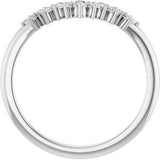 Platinum 1/6 CTW Natural Diamond Contour Band