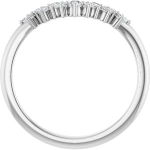 Platinum 1/6 CTW Natural Diamond Contour Band