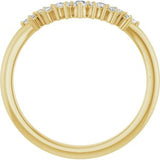 14K Yellow 1/6 CTW Natural Diamond Contour Band