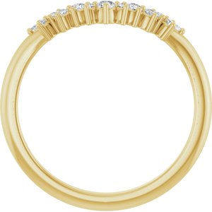 14K Yellow 1/6 CTW Natural Diamond Contour Band