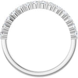 14K White 3/8 CTW Natural Diamond Anniversary Band