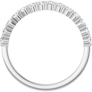 14K White 3/8 CTW Natural Diamond Anniversary Band