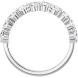 14K White 9/10 CTW Natural Diamond Anniversary Band