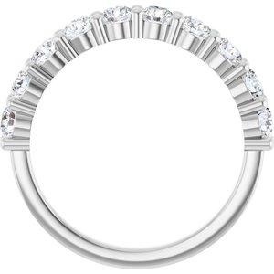 14K White 9/10 CTW Natural Diamond Anniversary Band