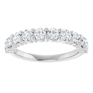 14K White 9/10 CTW Natural Diamond Anniversary Band