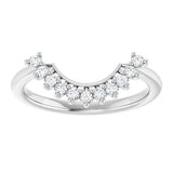 14K White 1/6 CTW Diamond Matching Band for Round Ring