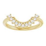 14K Yellow 1/6 CTW Diamond Matching Band for Round Ring