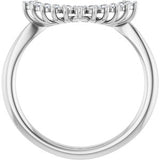 14K White 1/6 CTW Diamond Matching Band for Round Ring