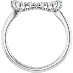 Platinum 1/6 CTW Diamond Matching Band for Round Ring