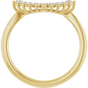 14K Yellow 1/6 CTW Diamond Matching Band for Round Ring