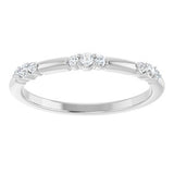 Platinum 1/8 CTW  Natural Diamond Stackable Ring