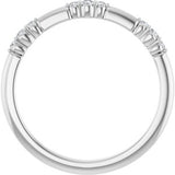 Sterling Silver 1/8 CTW  Natural Diamond Stackable Ring