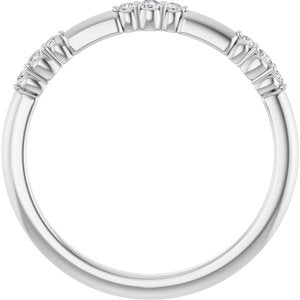 Sterling Silver 1/8 CTW  Natural Diamond Stackable Ring