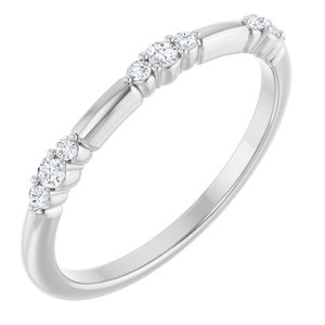 Platinum 1/8 CTW  Natural Diamond Stackable Ring