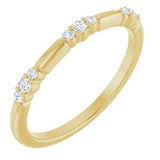 14K Yellow 1/8 CTW  Natural Diamond Stackable Ring