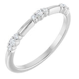 Sterling Silver 1/8 CTW  Natural Diamond Stackable Ring