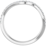 14K White 1/5 CTW Natural Diamond French-Set Matching Band