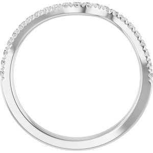 Platinum 1/5 CTW Natural Diamond French-Set Matching Band