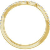 14K Yellow 1/5 CTW Natural Diamond French-Set Matching Band