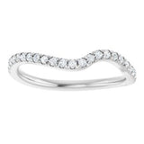 14K White 1/5 CTW Natural Diamond French-Set Matching Band