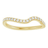 14K Yellow 1/5 CTW Natural Diamond French-Set Matching Band